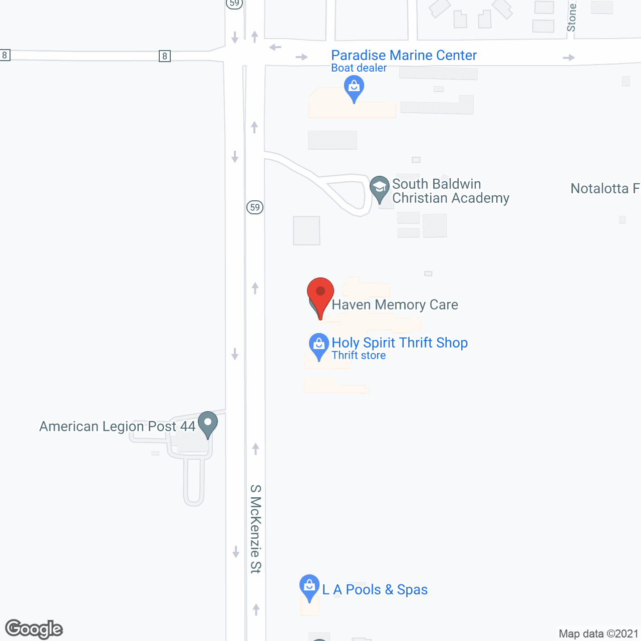Haven Memory Care in google map