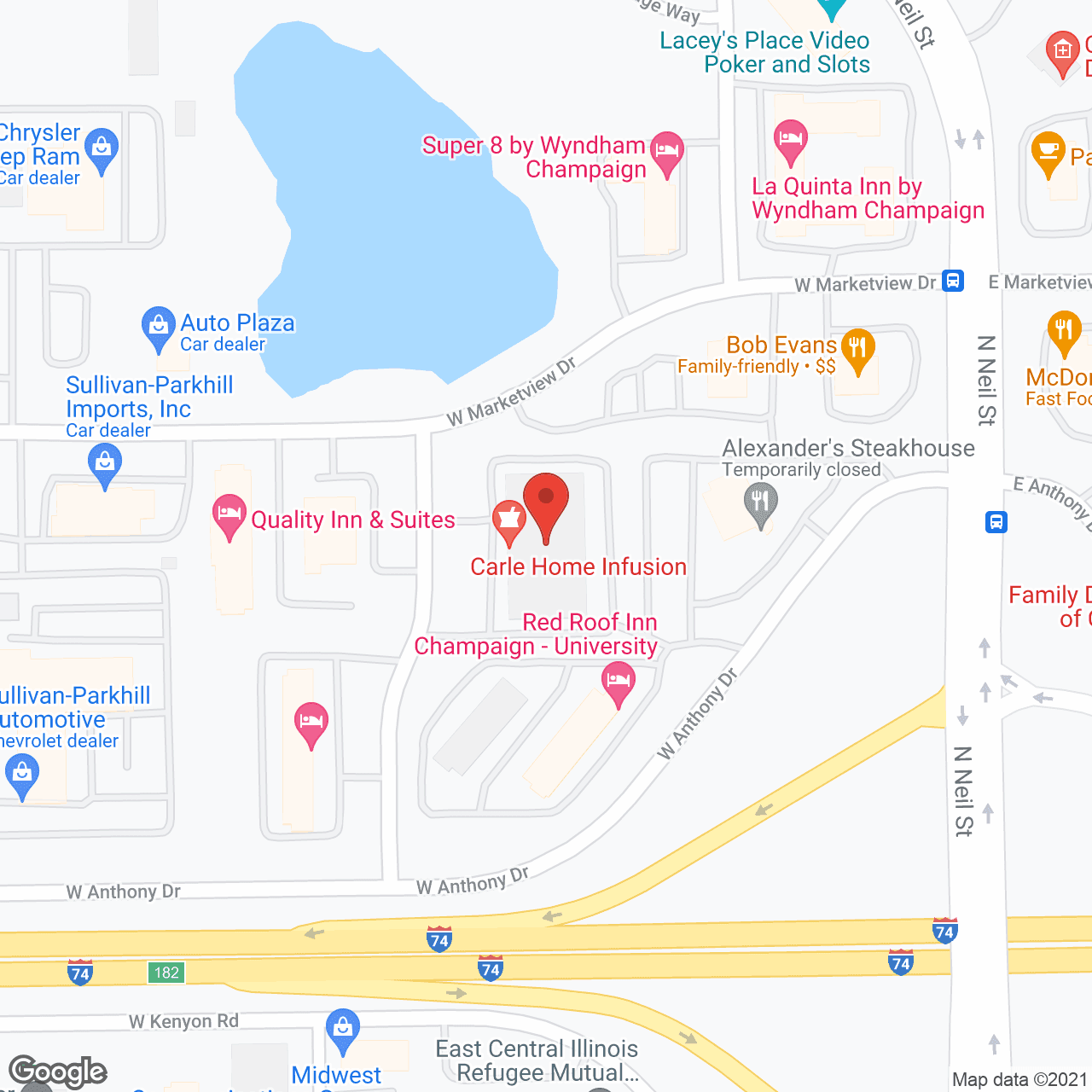 Carle Hospice in google map