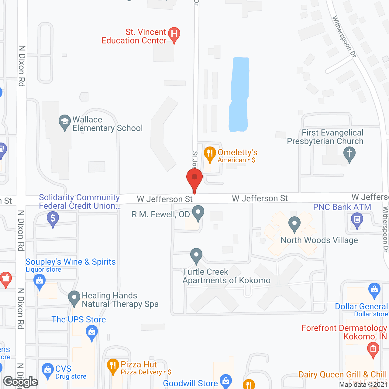 Jefferson Manor in google map